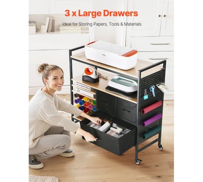 Universalus stalinis vežimėlis su 20 vinilo laikikliais3