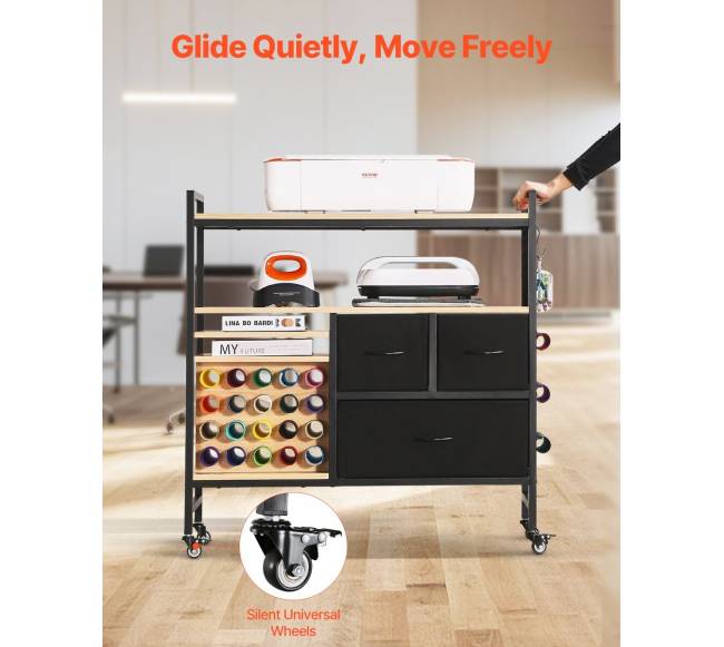 Universalus stalinis vežimėlis su 20 vinilo laikikliais4