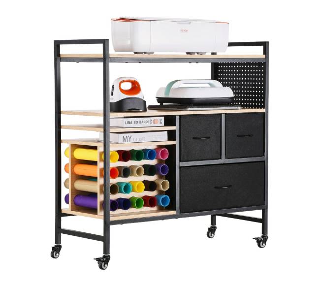 Universalus stalinis vežimėlis su 20 vinilo laikikliais8