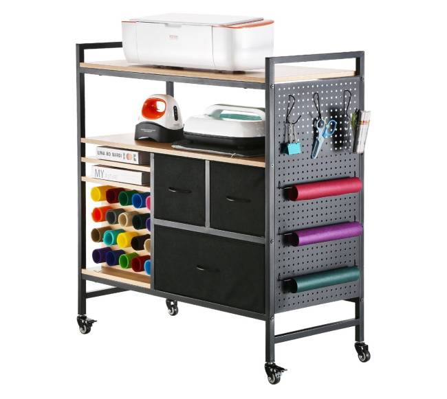 Universalus stalinis vežimėlis su 20 vinilo laikikliais10