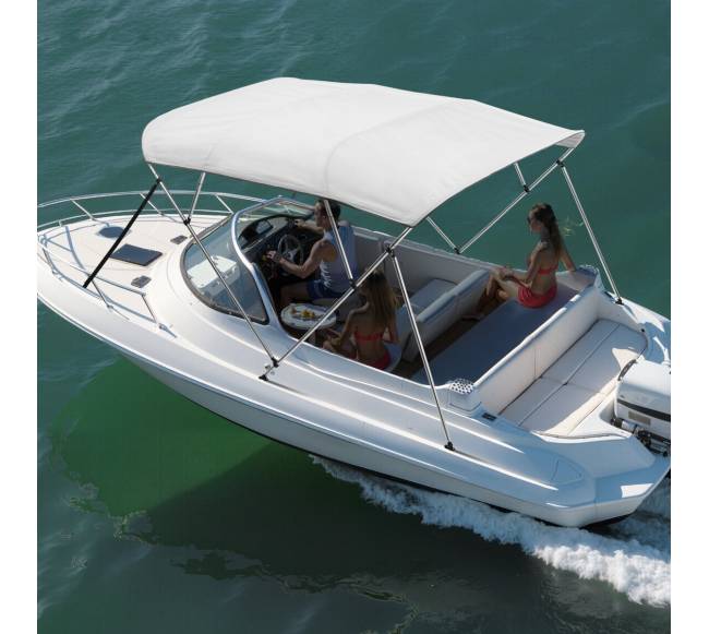 Keturburis bimini viršus valtims 244 cm šviesiai pilkas7