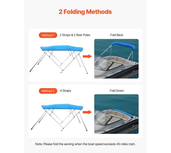 4 lankų valtis bimini tentas 244cm3