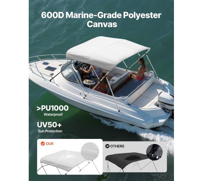 Trijų lankų valties bimini stogelis1