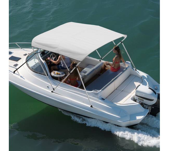 Trijų lankų valties bimini stogelis7