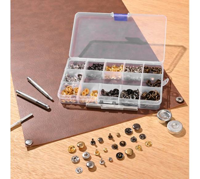 Įrankių rinkinys odos darbams 61 vnt.7