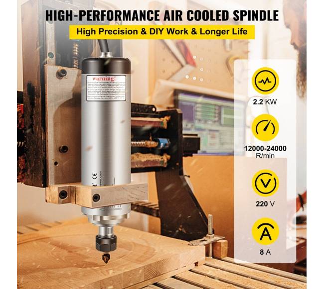 2.2 kW CNC oro aušinamas špindelis1