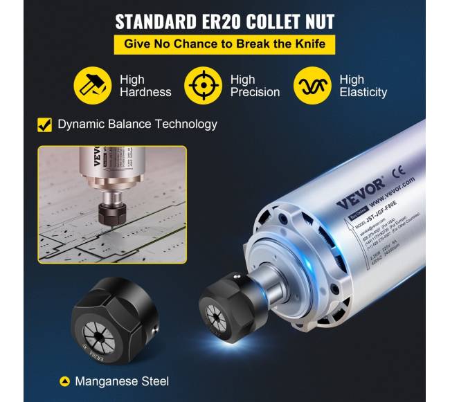 2.2 kW CNC oro aušinamas špindelis2