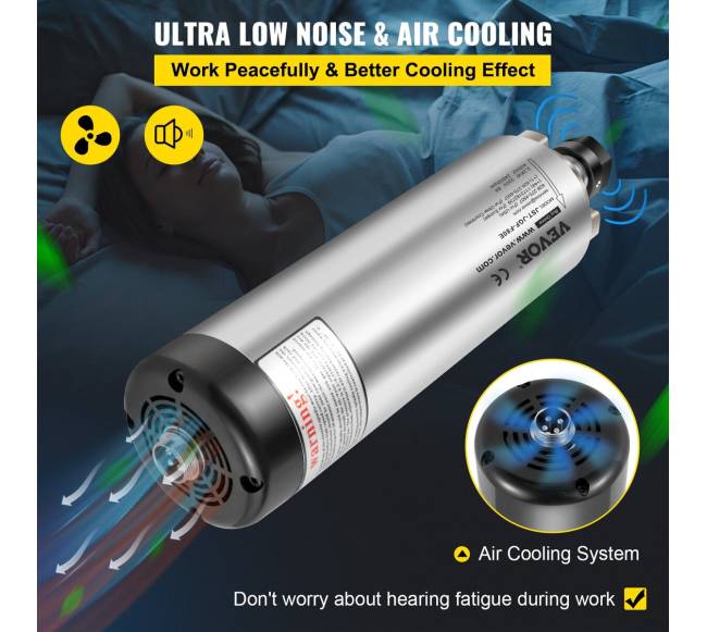 2.2 kW CNC oro aušinamas špindelis4