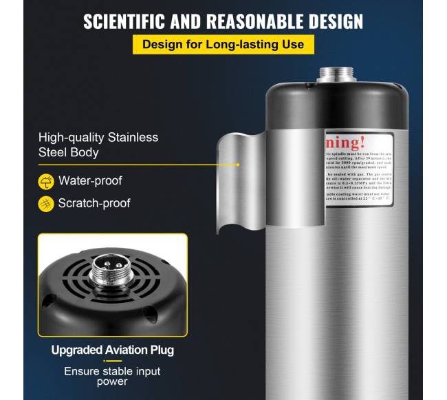 2.2 kW CNC oro aušinamas špindelis5