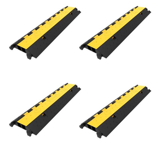 4 vienetų guminė kabelio rampa 2 kanalai0