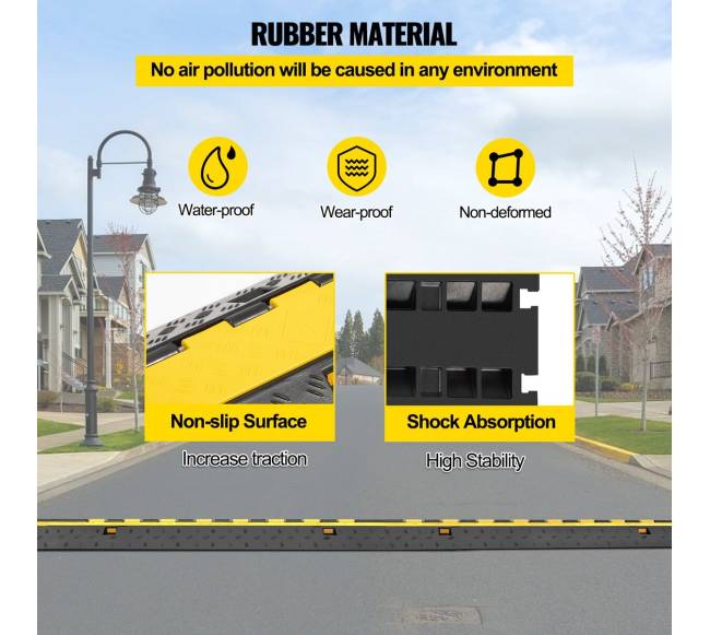 4 vienetų guminė kabelio rampa 2 kanalai4