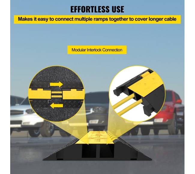 4 vienetų guminė kabelio rampa 2 kanalai5