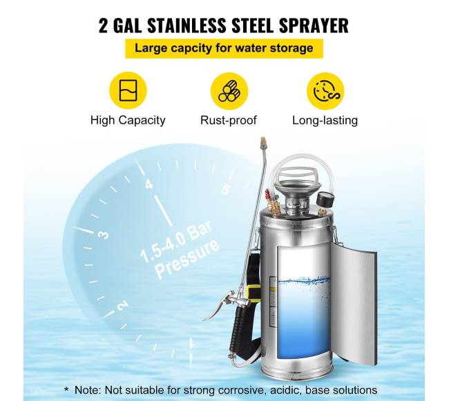 Nerūdijančio plieno purkštuvas 8L2