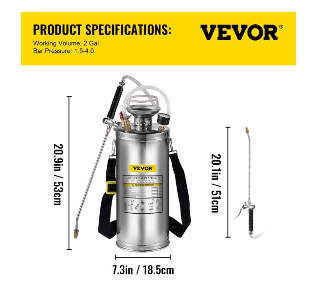 Nerūdijančio plieno purkštuvas 8L6