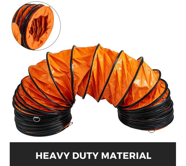 7,6 m PVC lankstus ortakis 250 mm ventiliatoriui1