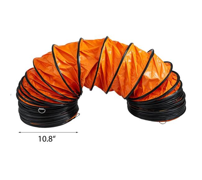 7,6 m PVC lankstus ortakis 250 mm ventiliatoriui7