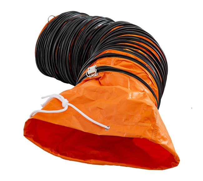 7,6 m PVC lankstus ortakis 250 mm ventiliatoriui10