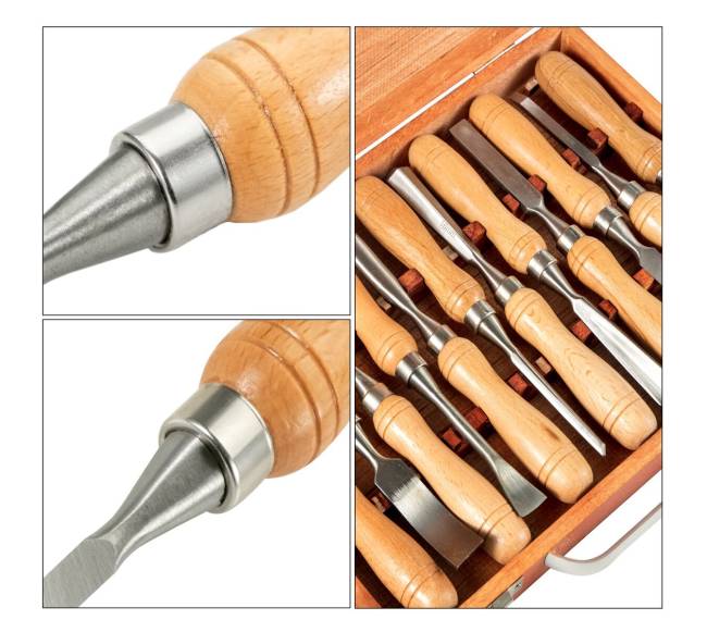 Medžio kaltų rinkinys, 12 vnt., drožybai3