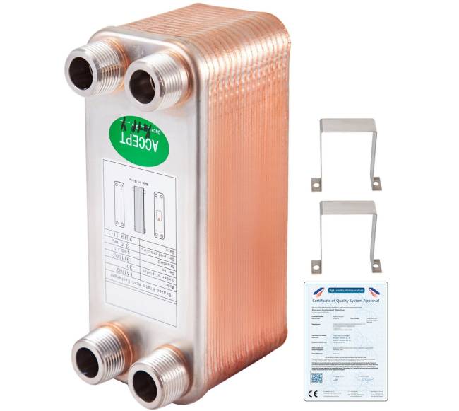 Lituoto plokštelių šilumokaitis, 30 plokštelių0