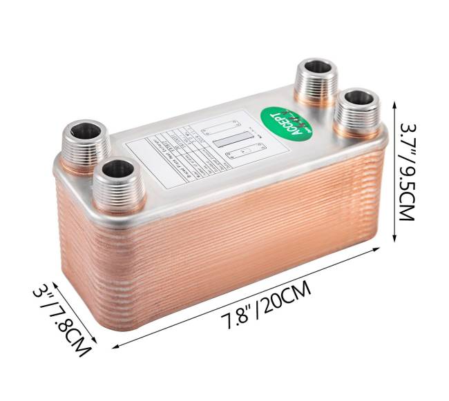 Lituoto plokštelių šilumokaitis, 30 plokštelių7