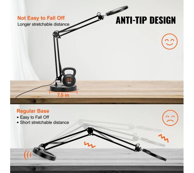 Didinamasis stiklas su apšvietimu ir pagrindu2