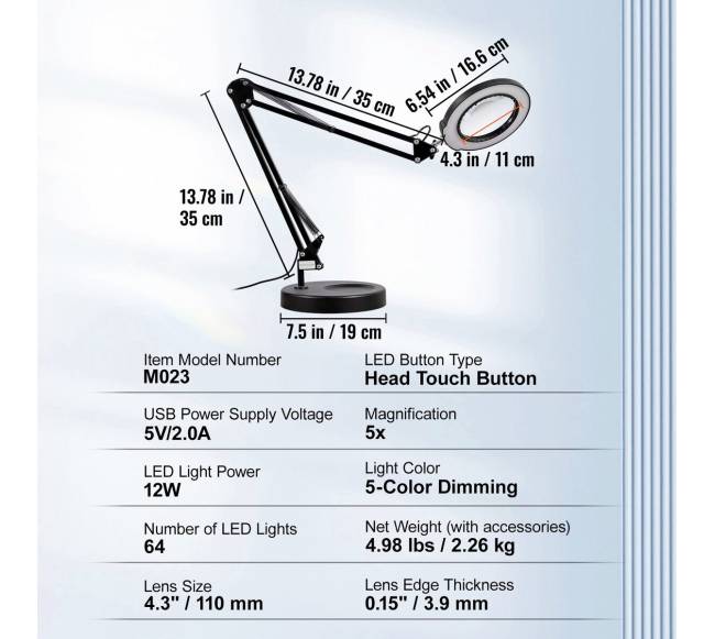 Didinamasis stiklas su apšvietimu ir pagrindu6