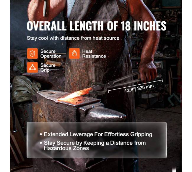 Kalvio replės V-Bit, 46 cm, iš anglinio plieno2