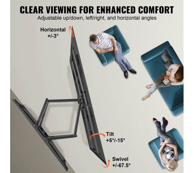 Visiškai reguliuojamas TV laikiklis 37-90 colių2