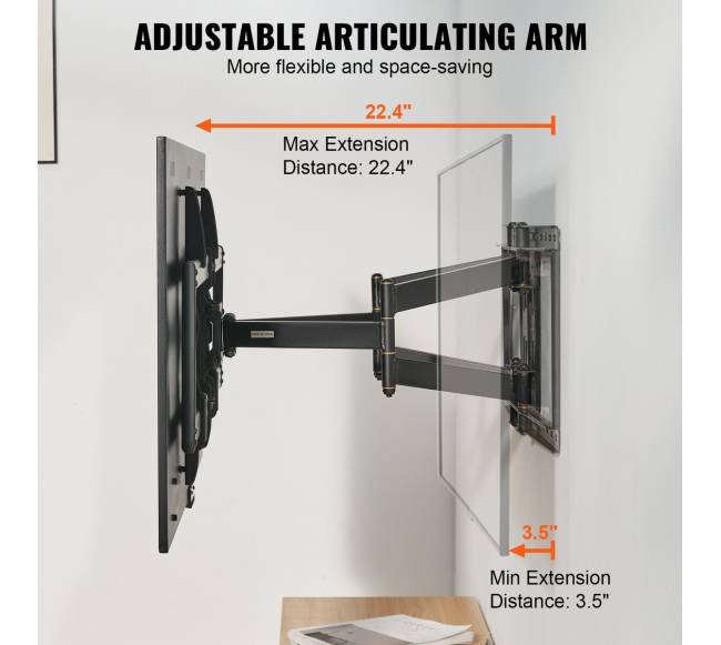Visiškai reguliuojamas TV laikiklis 37-90 colių3