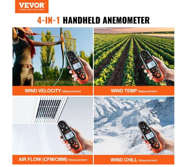 Bluetooth nešiojamas anemometras  įranga HVAC1