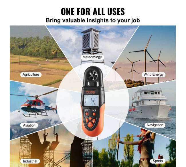 Bluetooth nešiojamas anemometras  įranga HVAC5