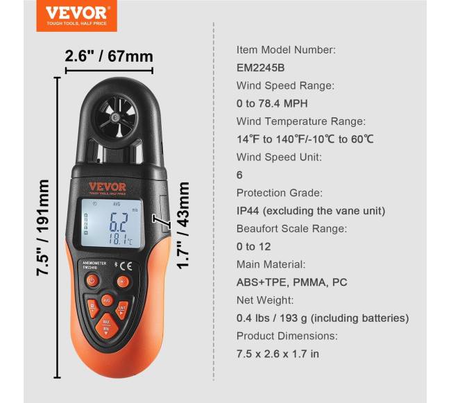 Bluetooth nešiojamas anemometras  įranga HVAC6