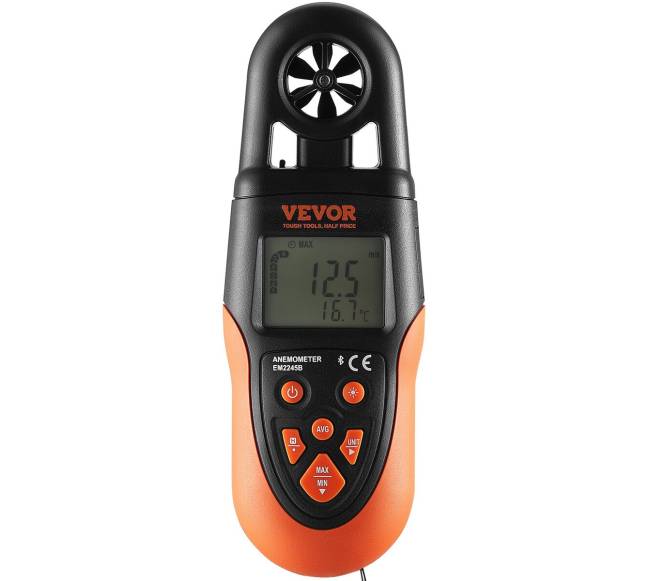 Bluetooth nešiojamas anemometras  įranga HVAC8