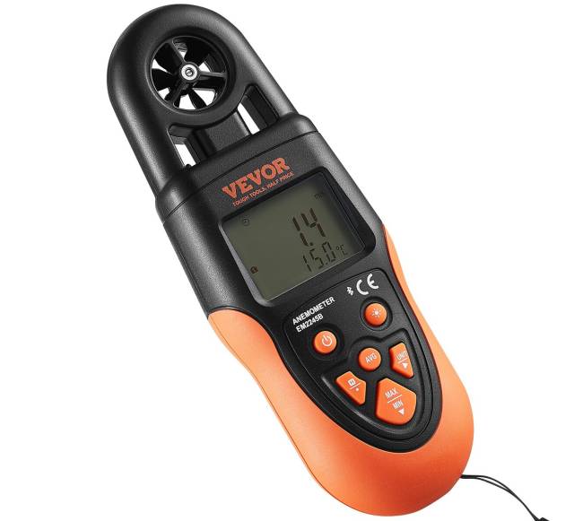 Bluetooth nešiojamas anemometras  įranga HVAC10