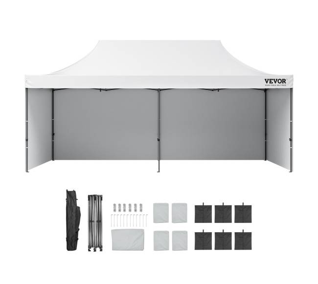 Lauko pavėsinė su sienelėmis ir maišu, 10x20 FT8
