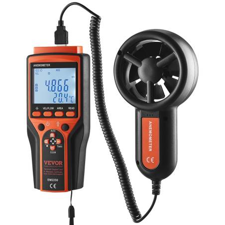 Rankinis skaitmeninis anemometras su LED ekranu0
