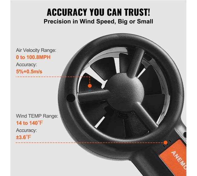Rankinis skaitmeninis anemometras su LED ekranu2
