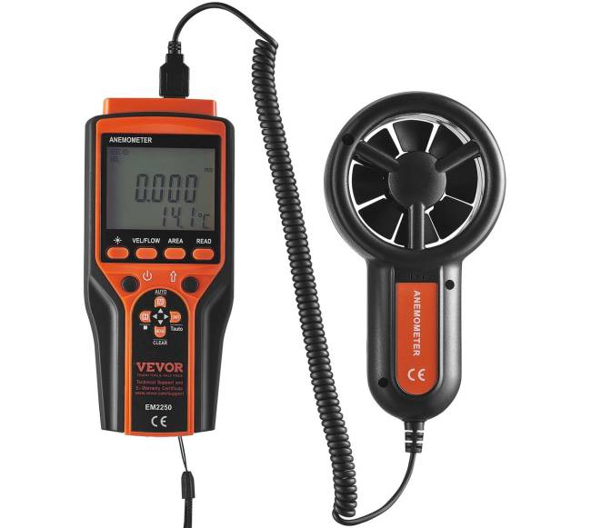 Rankinis skaitmeninis anemometras su LED ekranu8