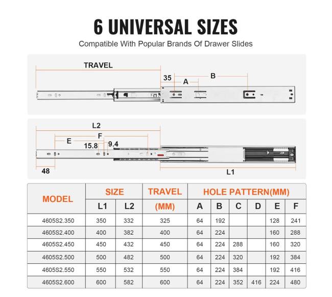 6 poros 355.6 mm stalčių bėgių šoninio montavimo4