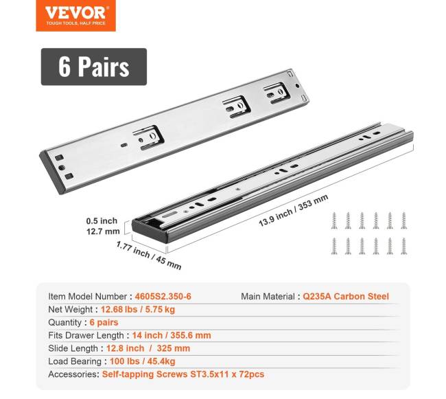 6 poros 355.6 mm stalčių bėgių šoninio montavimo6