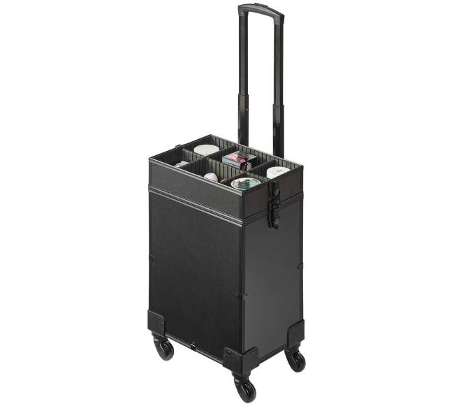 5 viename kosmetikos lagaminas su ratukais0