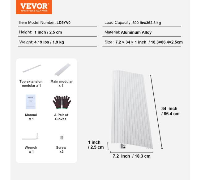 Durų slenkstinė rampa, 2.5 cm aukštis6