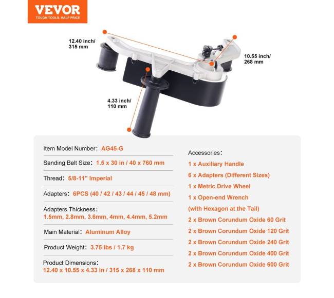 Kampinio šlifuoklio diržų šlifuoklio adapteris6