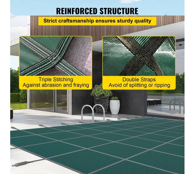 Stačiakampis baseino dangtis 4,9 x 8,5 m žalias3