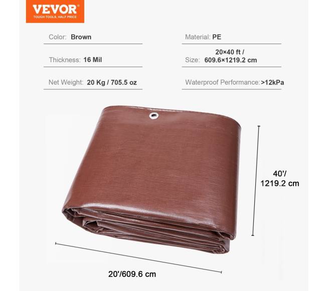 Polietileno brezentas 366x1220 cm rudas6