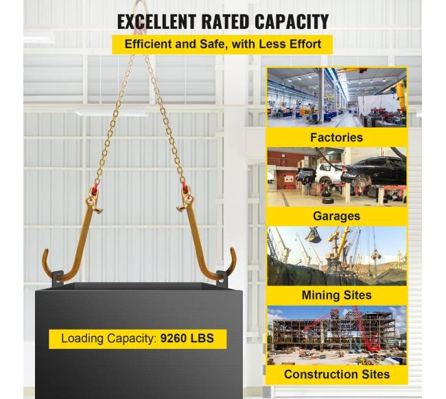 v tipo grandinė 8 mm, 0,6 m, 4,2 t1