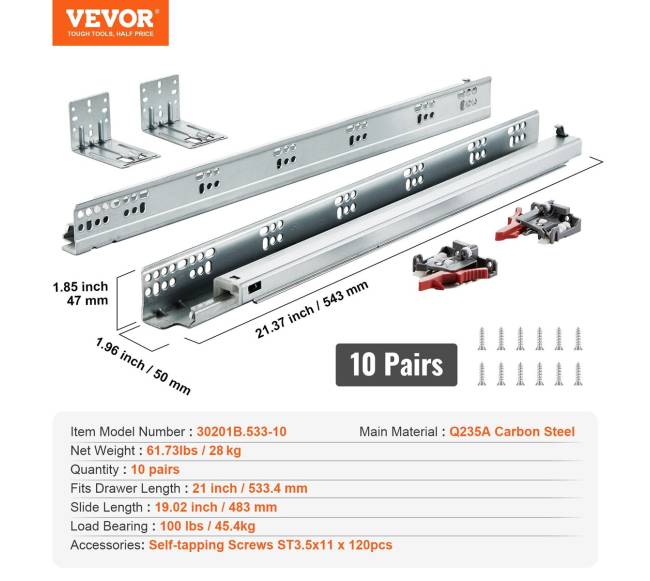 10 porų palečių su užraktu, 533 mm6