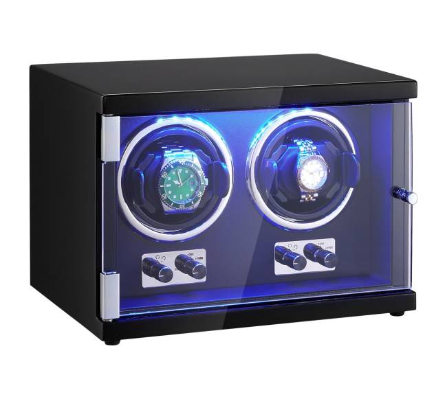 Automatinių laikrodžių laikrodis su dviem Mabuchi motorais0