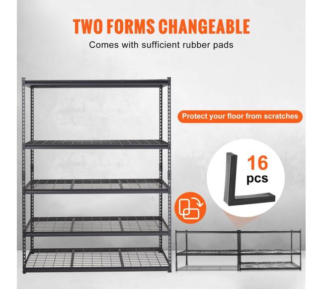 5 aukštų reguliuojama metalinė lentyna garažui4