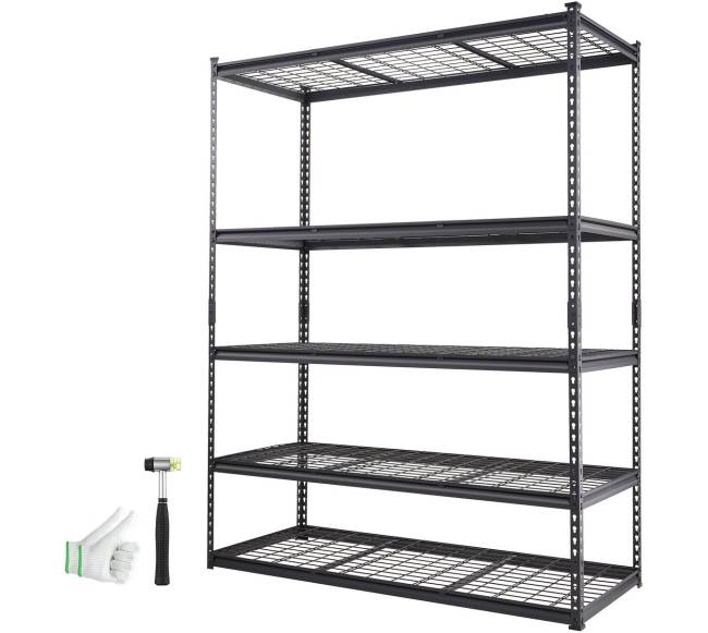 5 aukštų reguliuojama metalinė lentyna garažui8